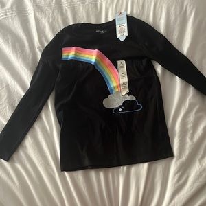 cat and jack new with tags t shirt kids girls rainbow black cute medium 7/8